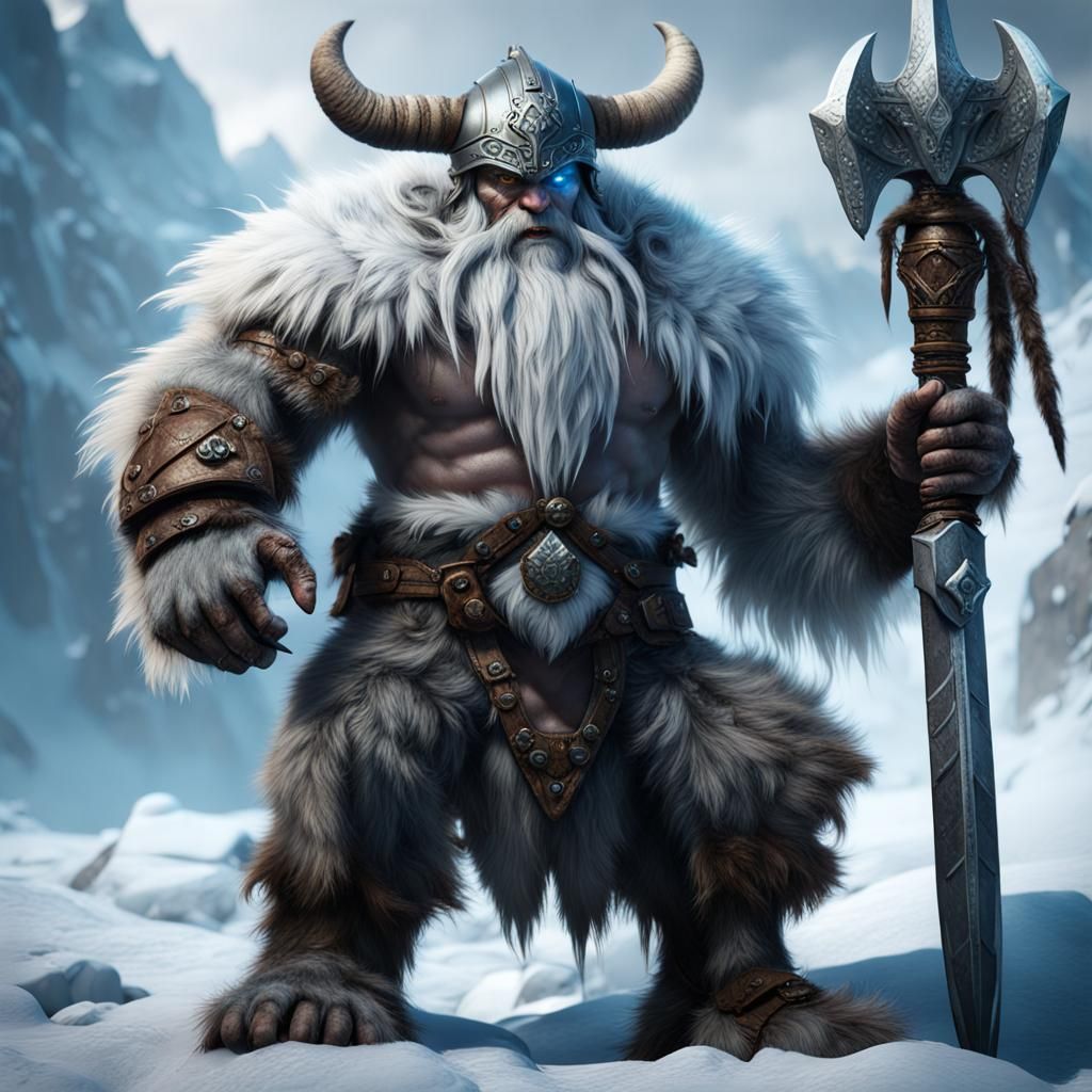 Icy Yeti Viking Warrior Concept Art