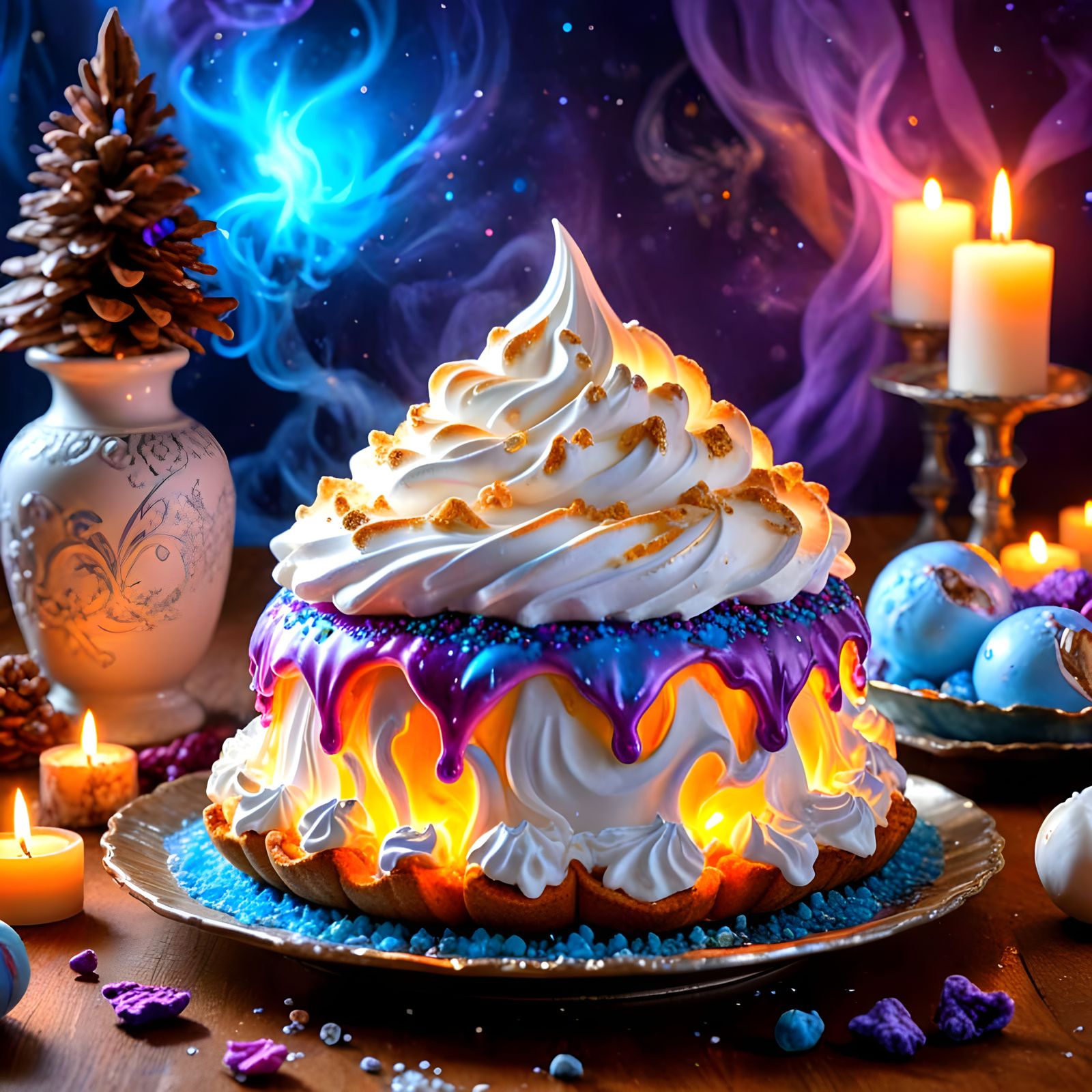 Magical Enchanted Baked Alaska Dessert