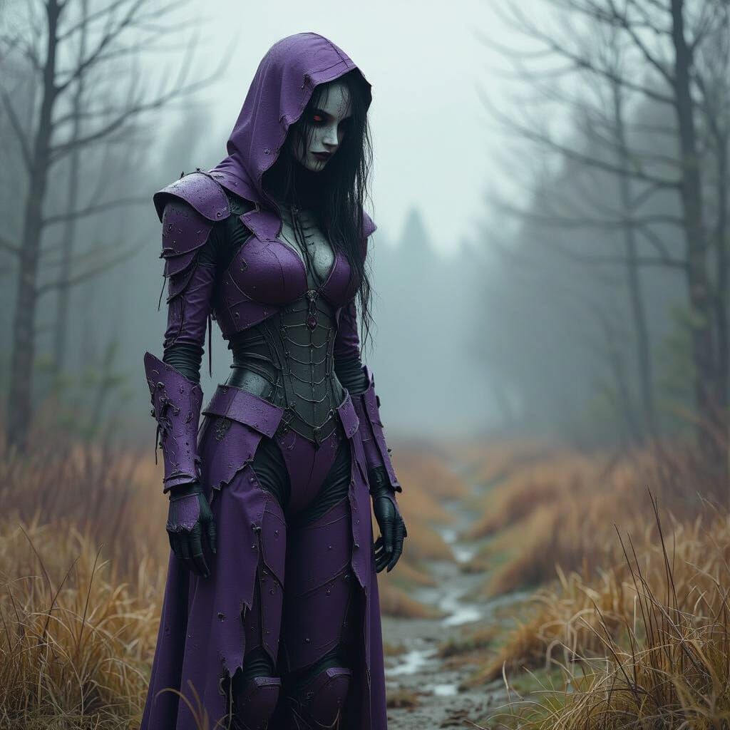 Female Wendigo in Gothic Battle Suit