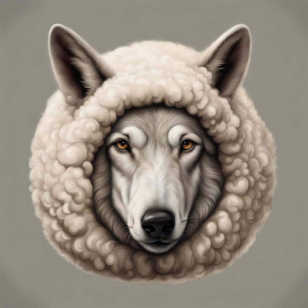 Wolf in Sheep's Clothing: A Deceptive Portrait