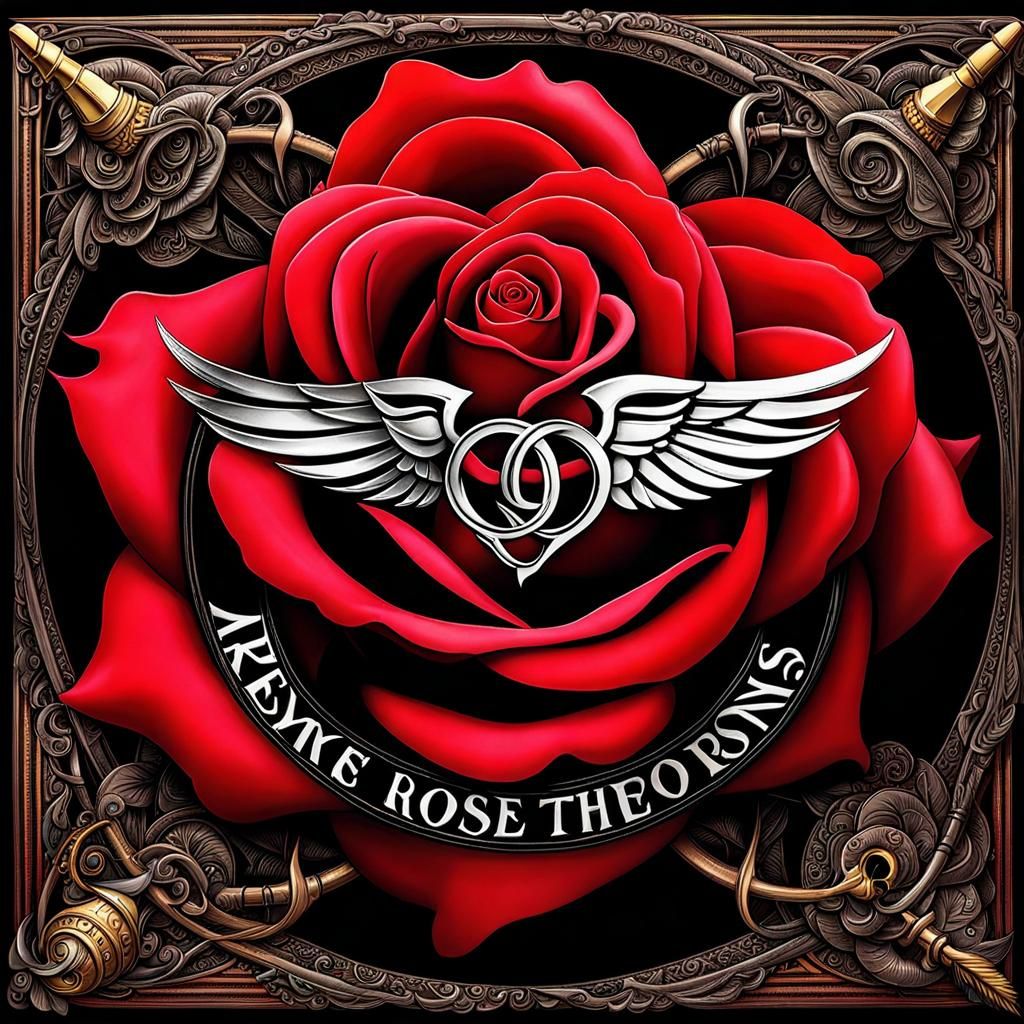 Neon Rose with Thorns