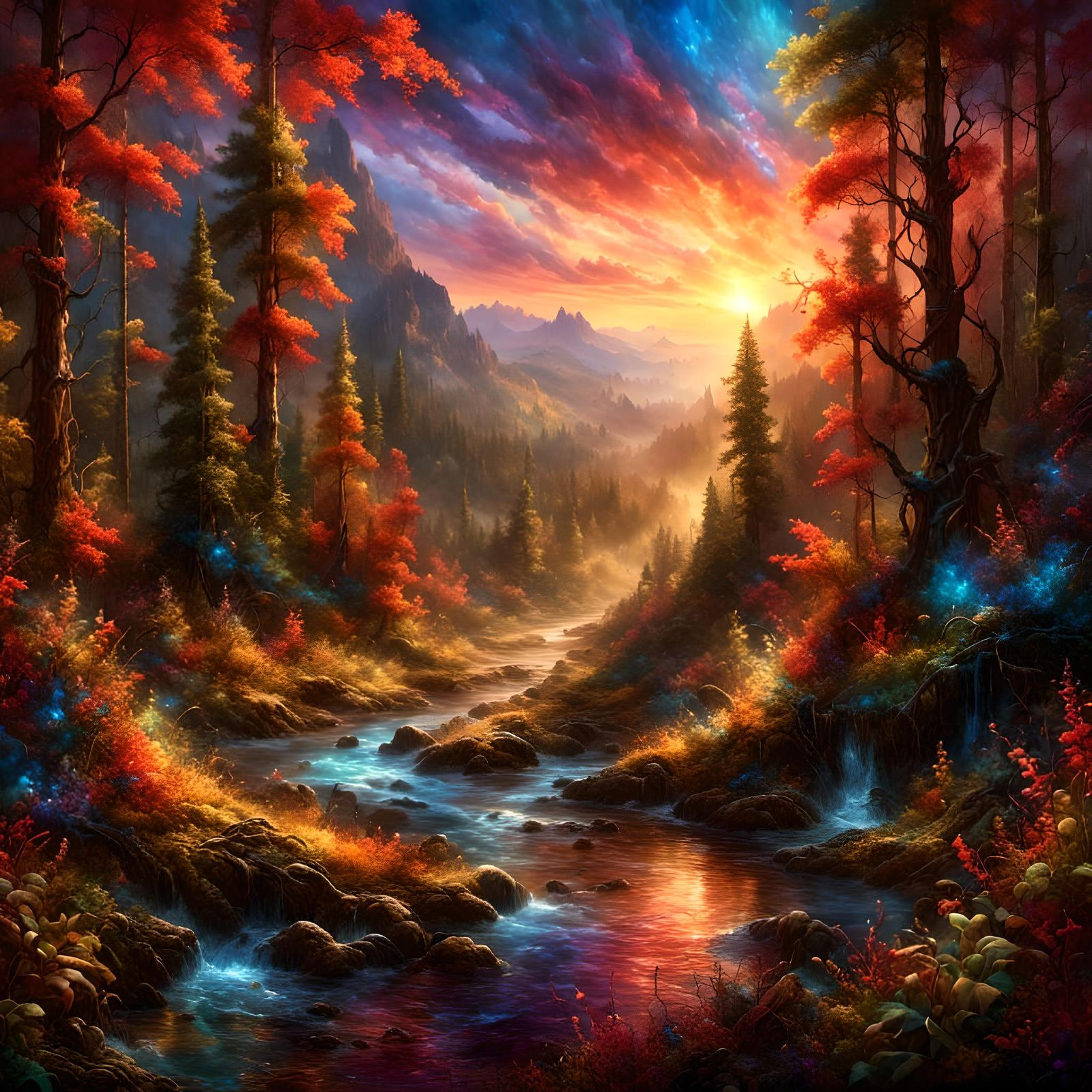 Summer Skies Over the Forest