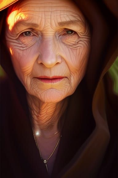 Detailed Portrait of a 76 Year Old Woman