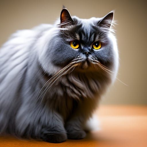 Luxurious Fine Art Portrait of a Persian Cat