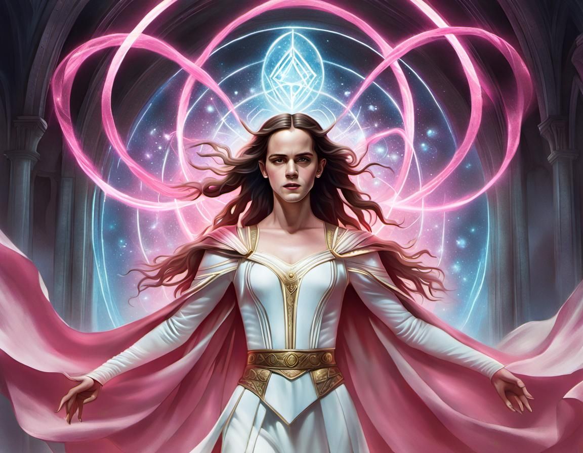 Magic Healer Goddess in Psychedelic Art Style