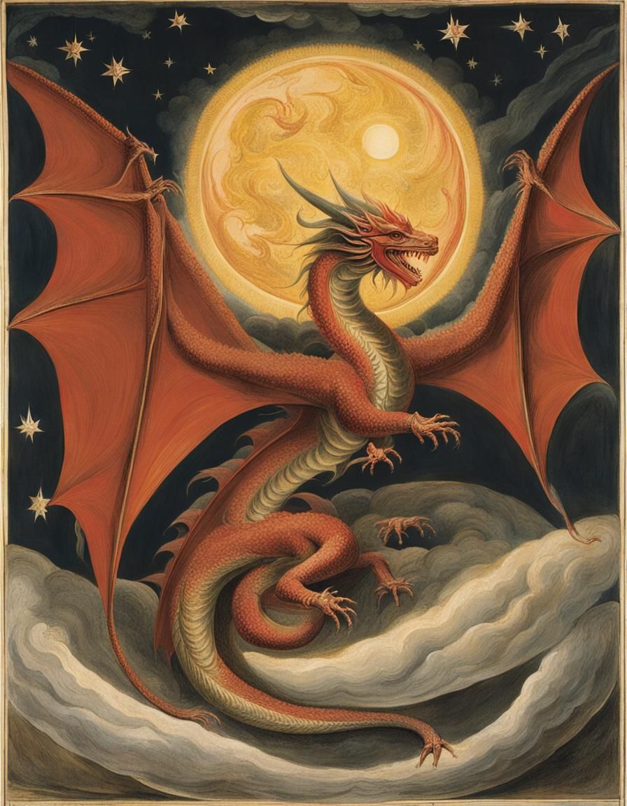 The Great Red Dragon and the Woman: Blake-Inspired Art