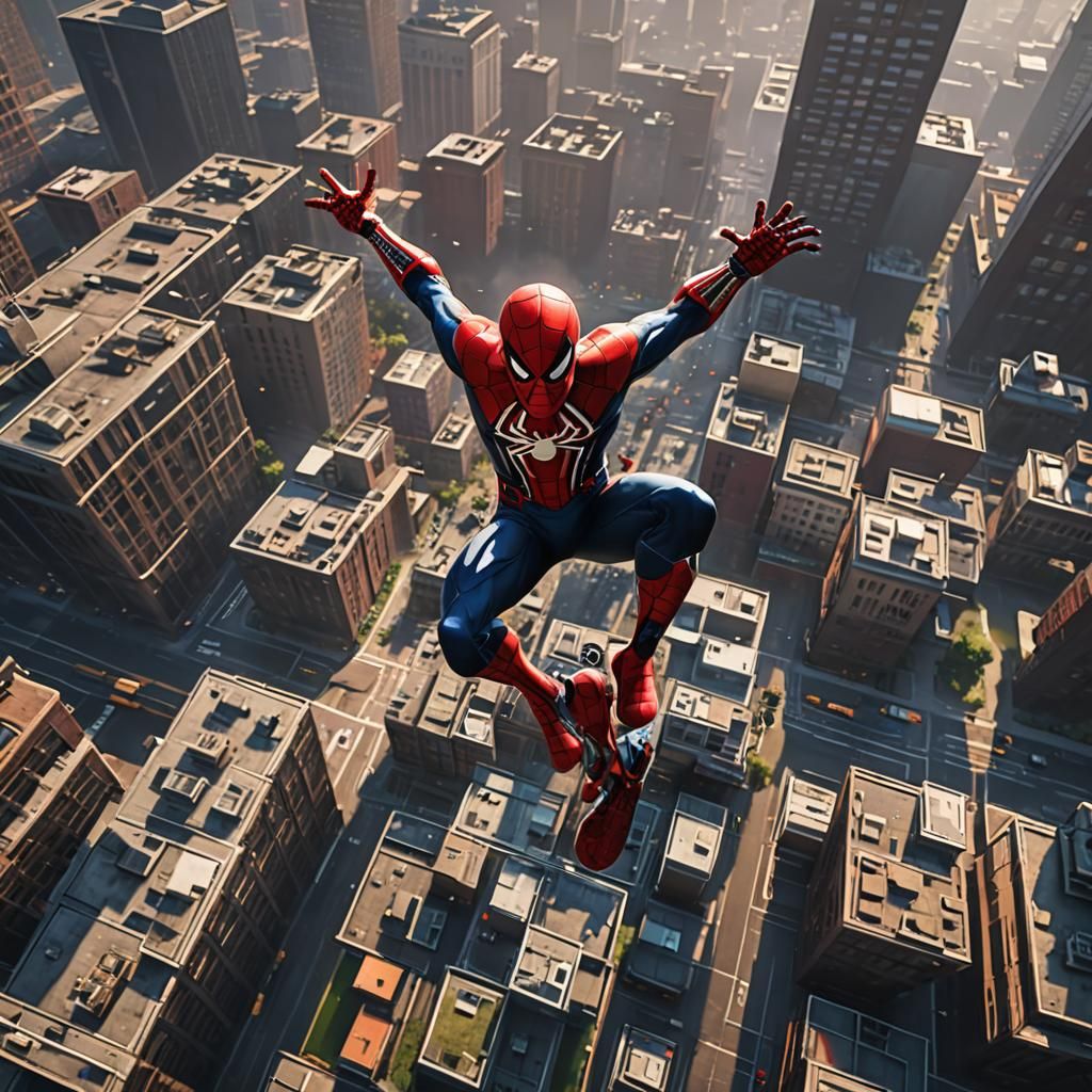 Spider-Man in 3D Game Cinematic Style