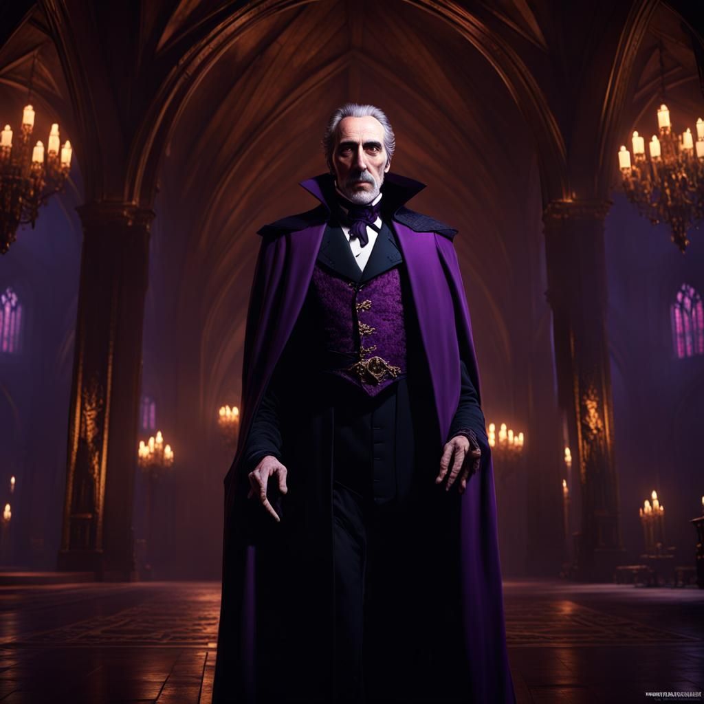 Dracula Portrait in Art Nouveau Style