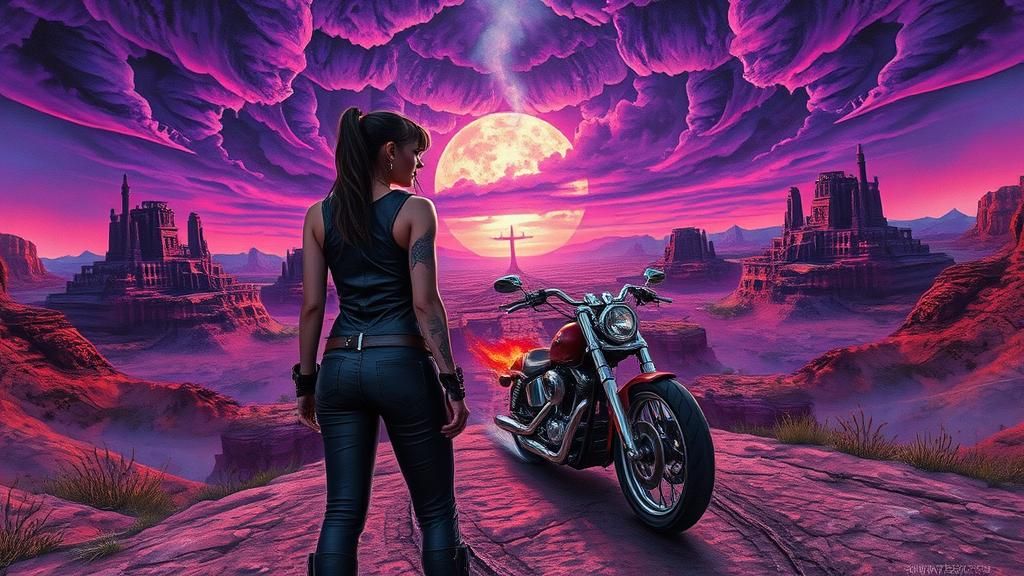 Punk Rock Heroine in Post-Apocalyptic Southern Gothic Landsc...