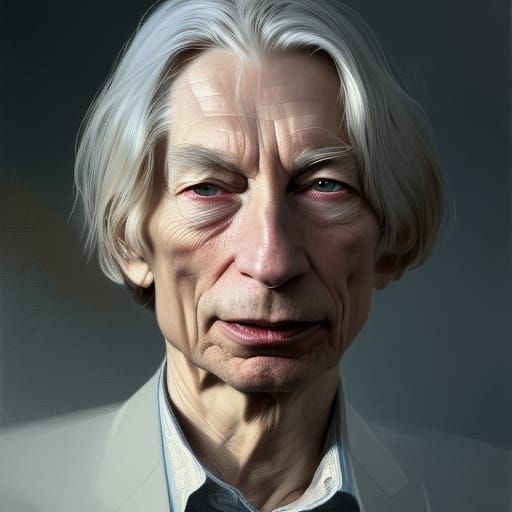 Detailed Portrait of Charlie Watts in Digital Art Style