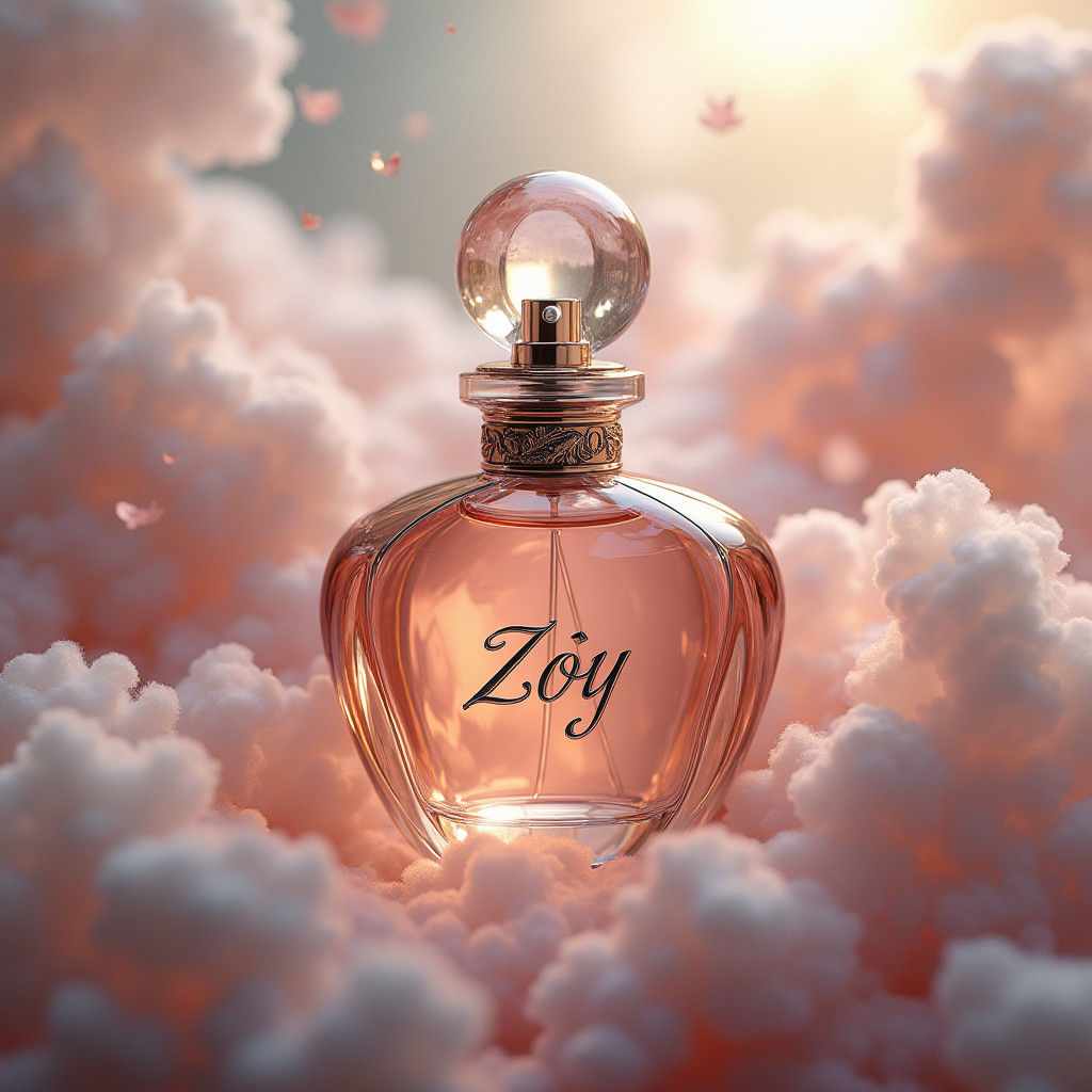 Ethereal Perfume Bottle in Opulent Luxury Style