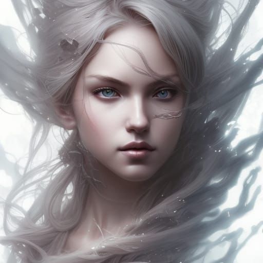 Elegant Storm Goddess of Lightning, Digital Art