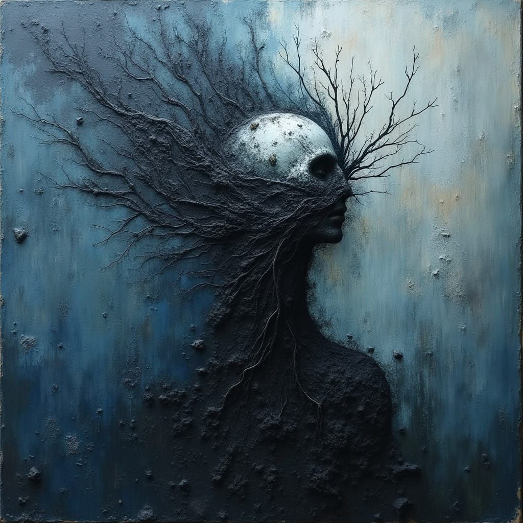 Abstract Landscape with Decaying Nature