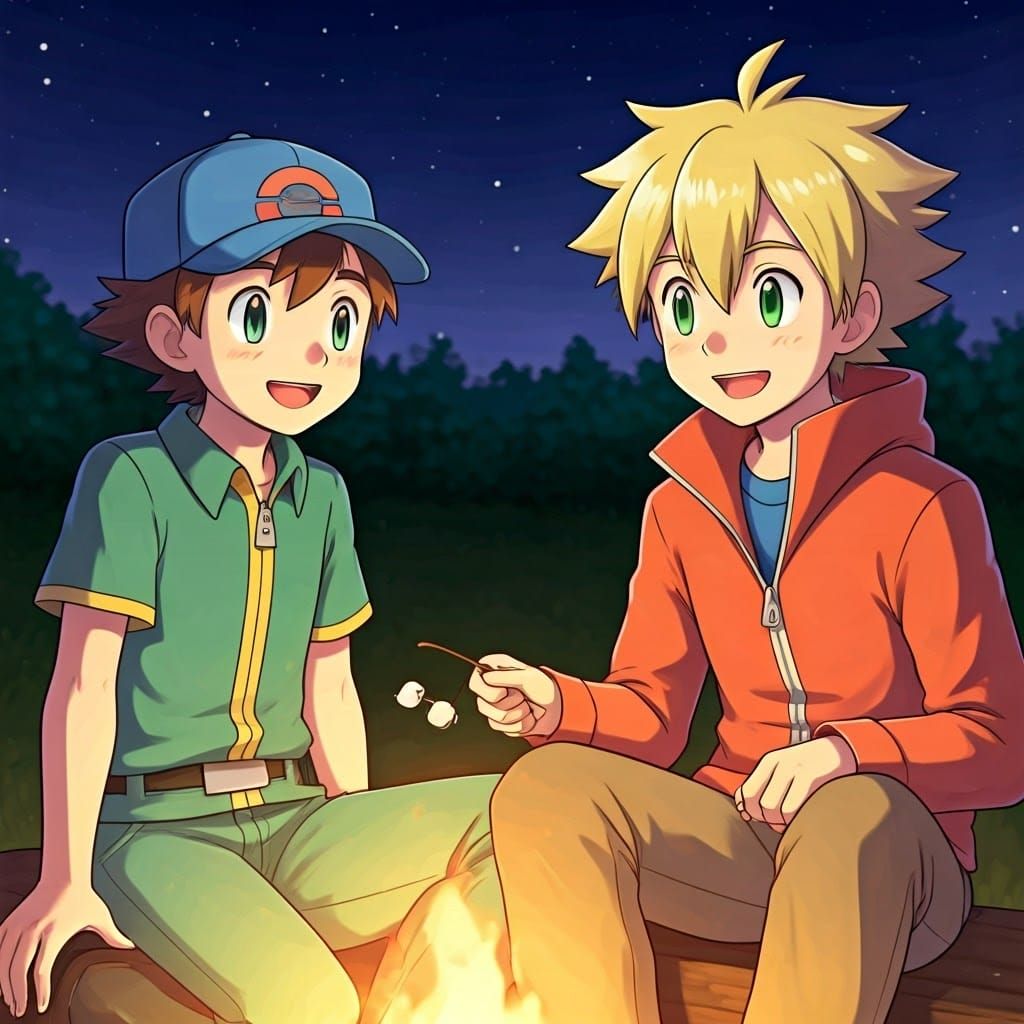 Pokémon Trainers Ritchie and Alden Enjoy Whimsical Camping A...