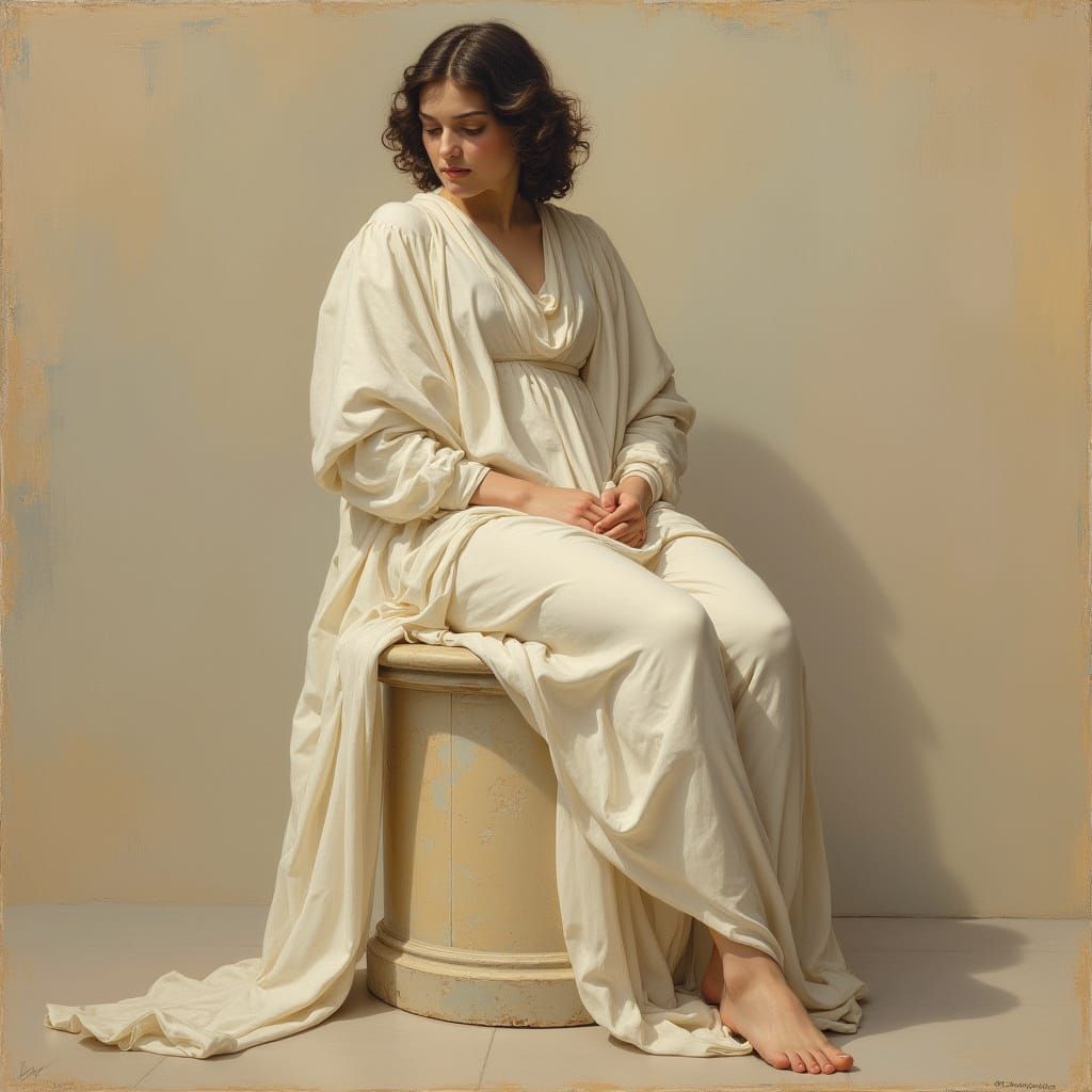 Classical Nude Figure in Soft Light