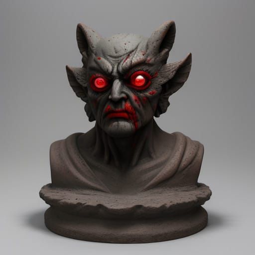 Disturbing Clay Statue Depicts Bleeding Eyes