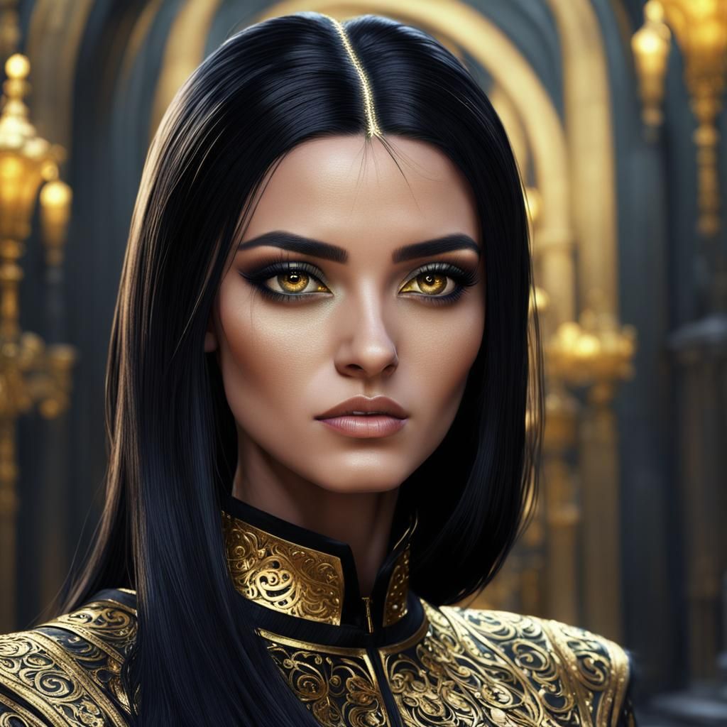 Golden-Eyed Girl: Detailed Fantasy Art in Unreal Engine