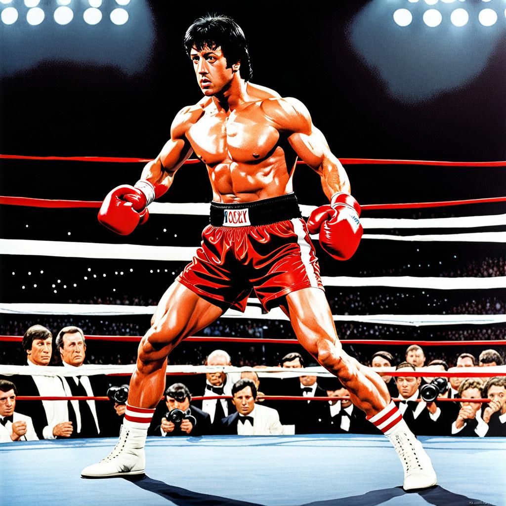 Sylvester Stallone as Rocky Balboa in Boxing Ring