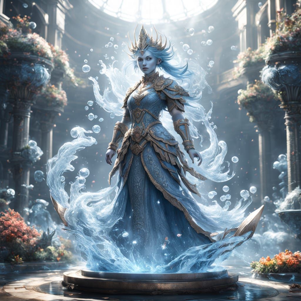 Surreal Goddess Enters an Enchanted Underwater Realm