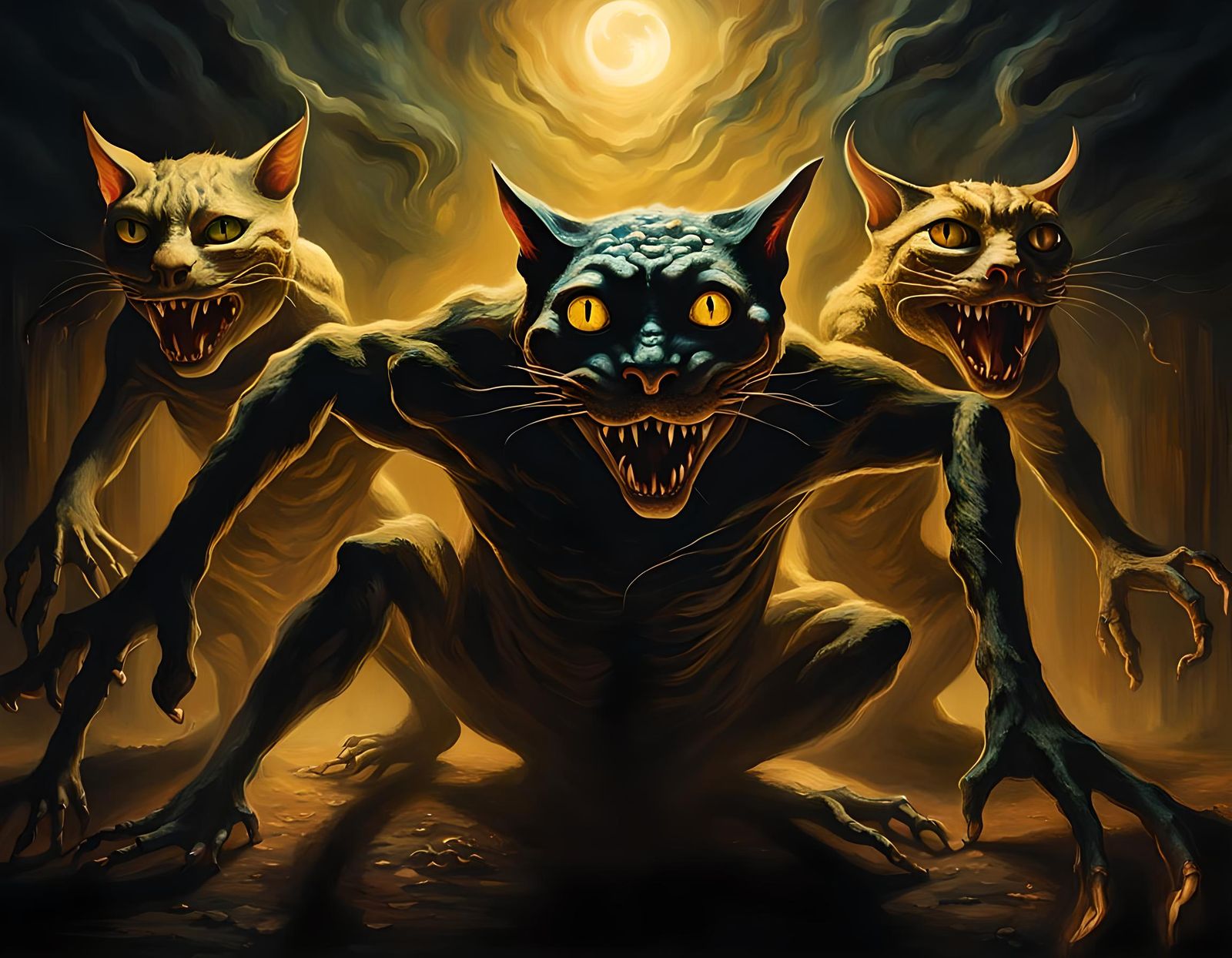 Bael: Cat, Toad, and Human Heads