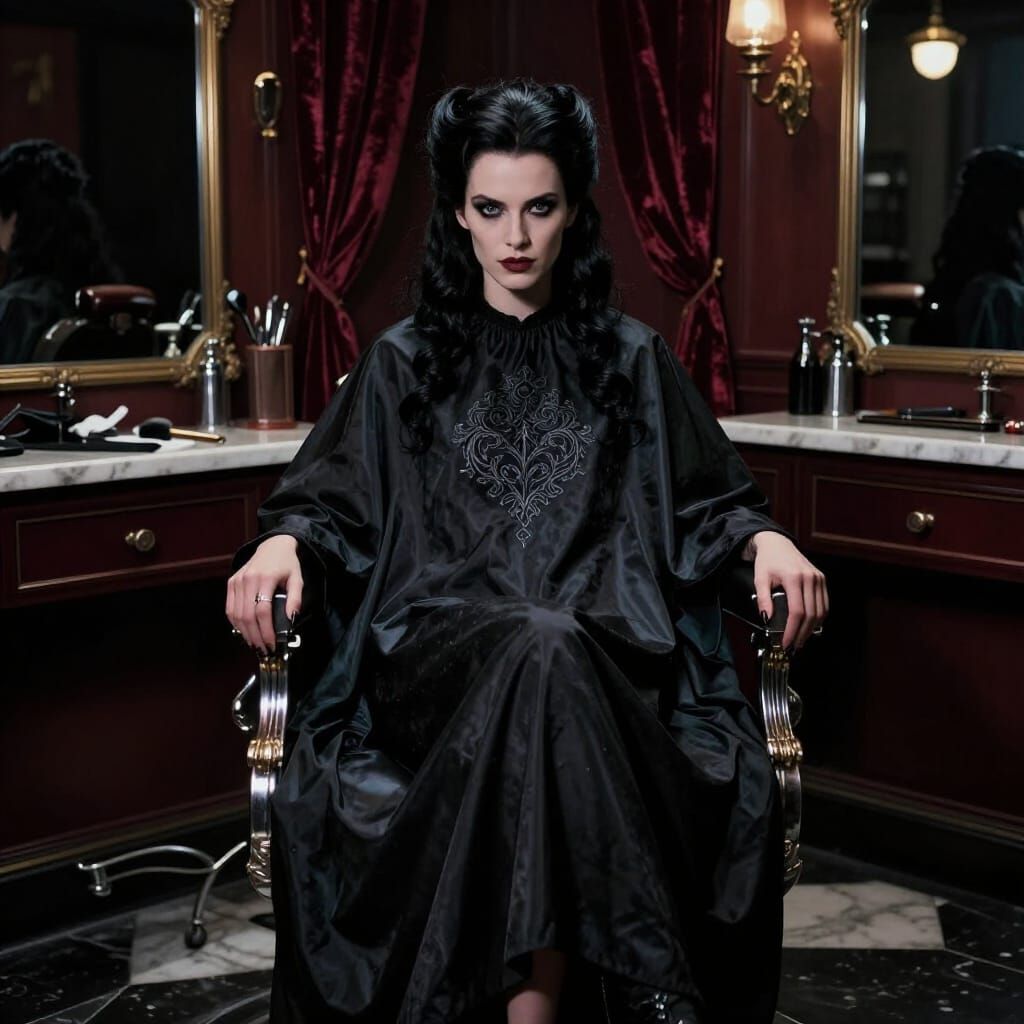 Bellatrix Lestrange in Opulent Women's Barbershop