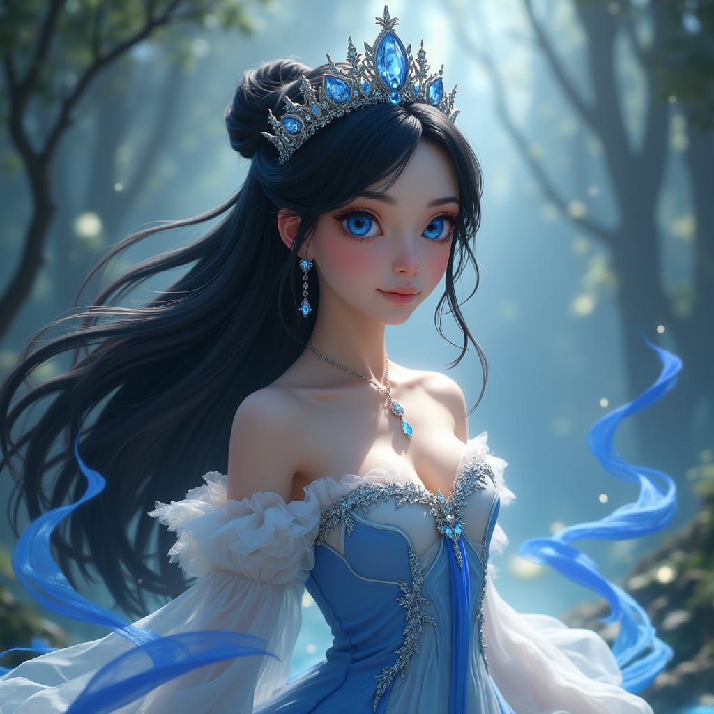 Regal Fae Princess in Detailed Fantasy Art