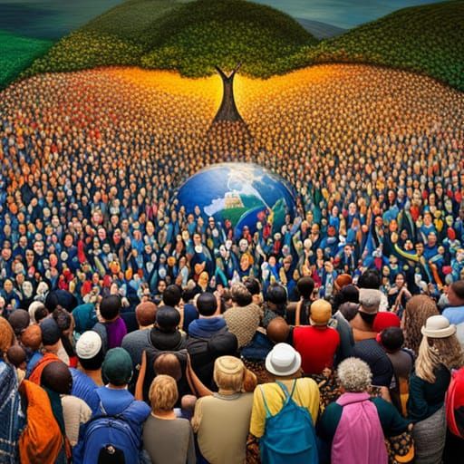 Diverse Crowd Creates Art for a Better World