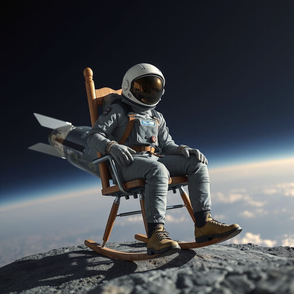 astronaut rockin' the chair