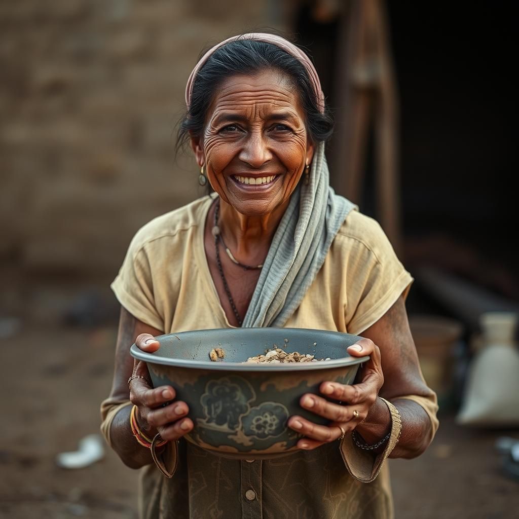 Dustbowl Woman Smiling: A Portrait of Hope
