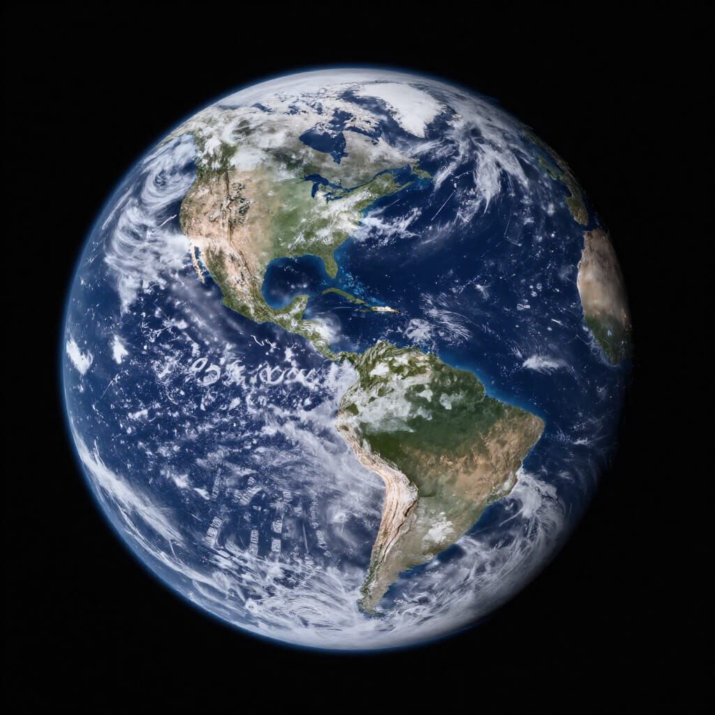 Moonlight Shines Upon Planet Earth