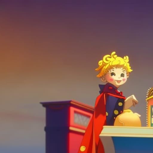Clown Baby in Jack-in-the-Box, Anime Style