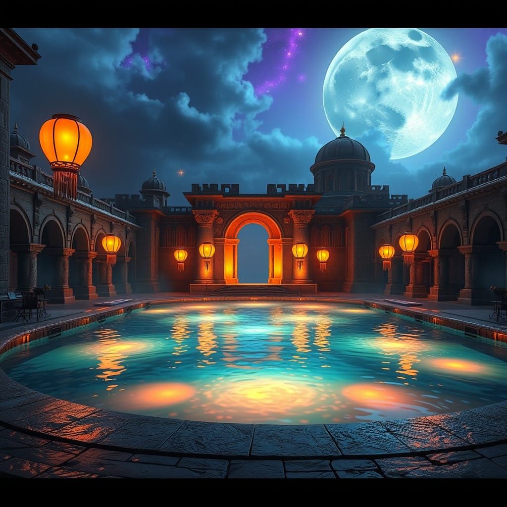 Moonlit Pool of Radiant Colors