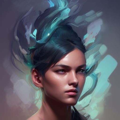 Manly Portrait in Hyperdetailed Art Style