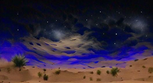 Desert Night Sky Under the Stars