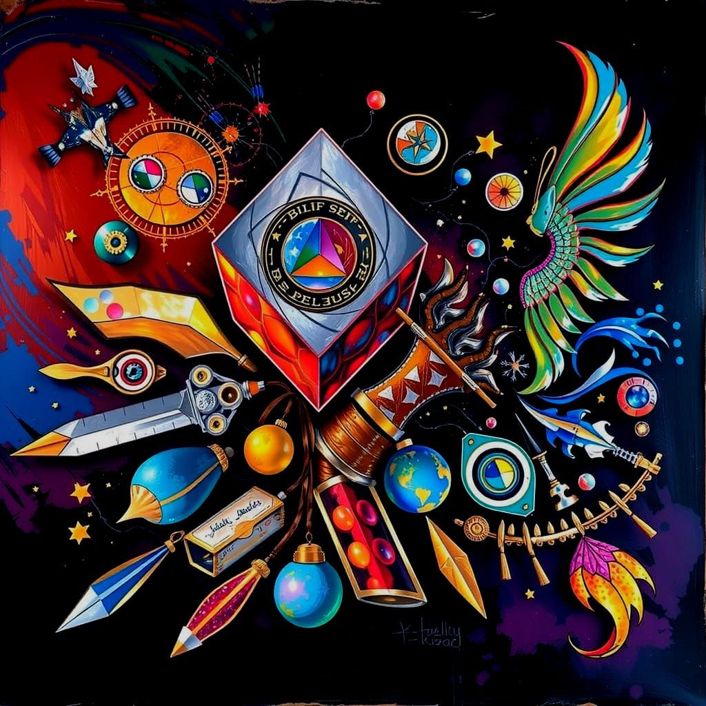 Abstract Artwork: Radiating Positive Qualities