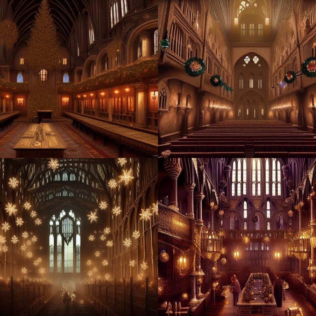 Christmas at Hogwarts: A Cinematic Digital Painting
