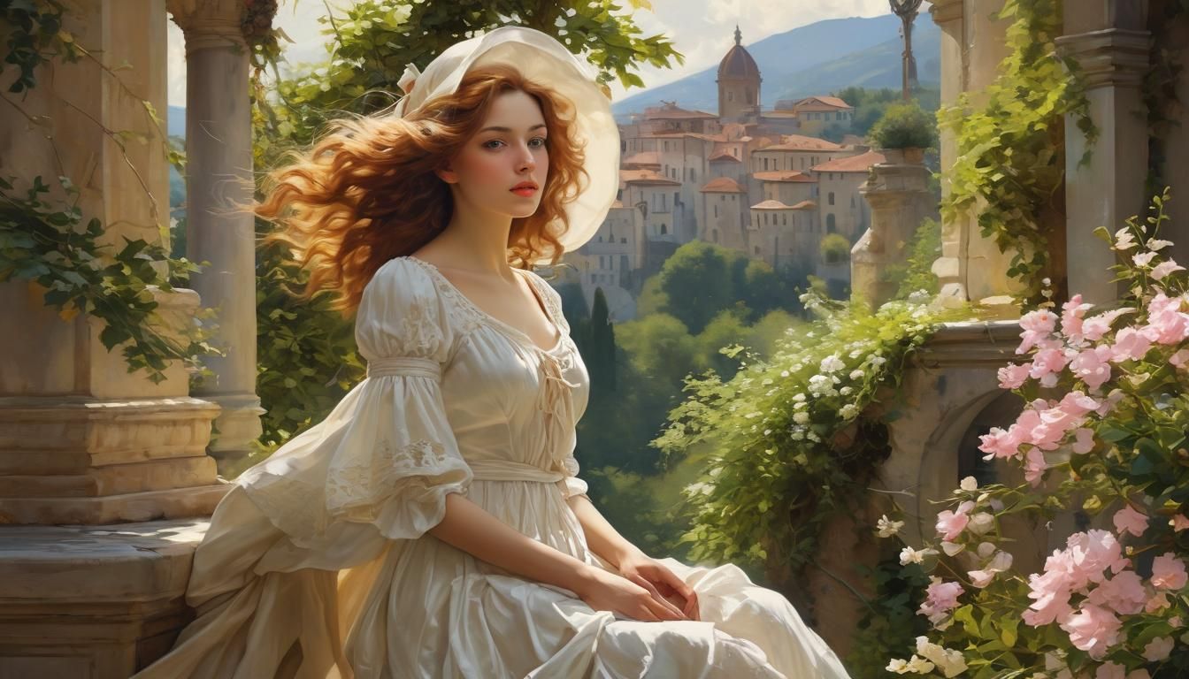 Scenic Character Portrait in Classic Style