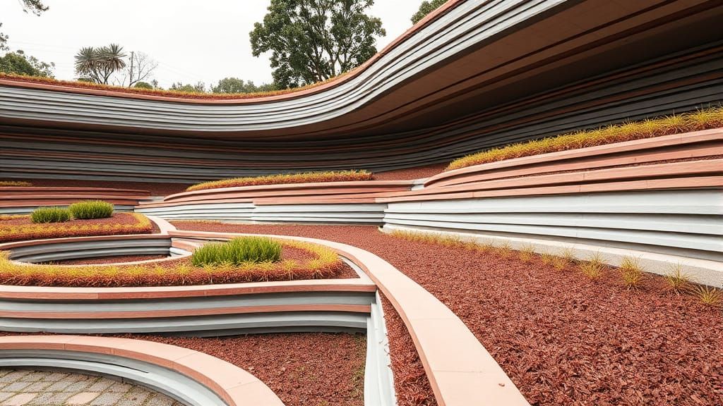 Stripe Pattern Landscape Art