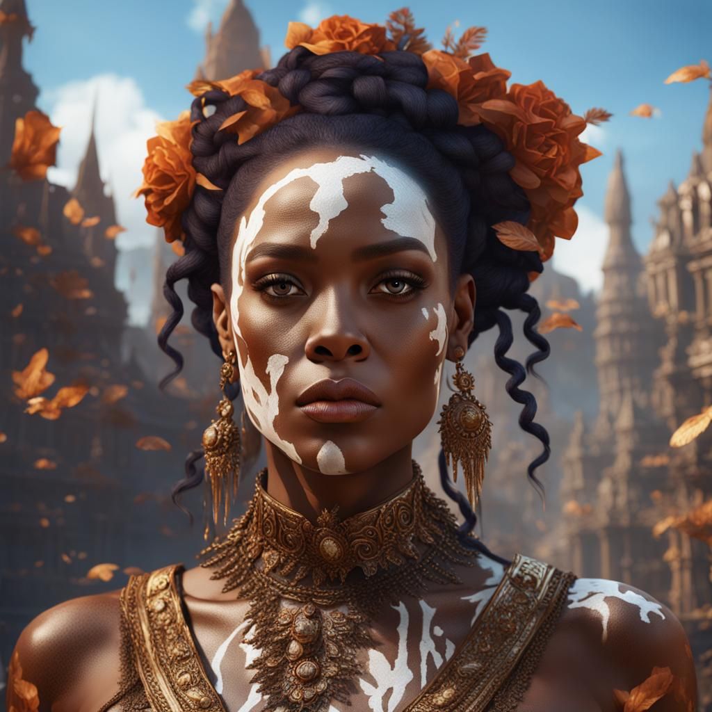 Beautiful Woman with vitiligo