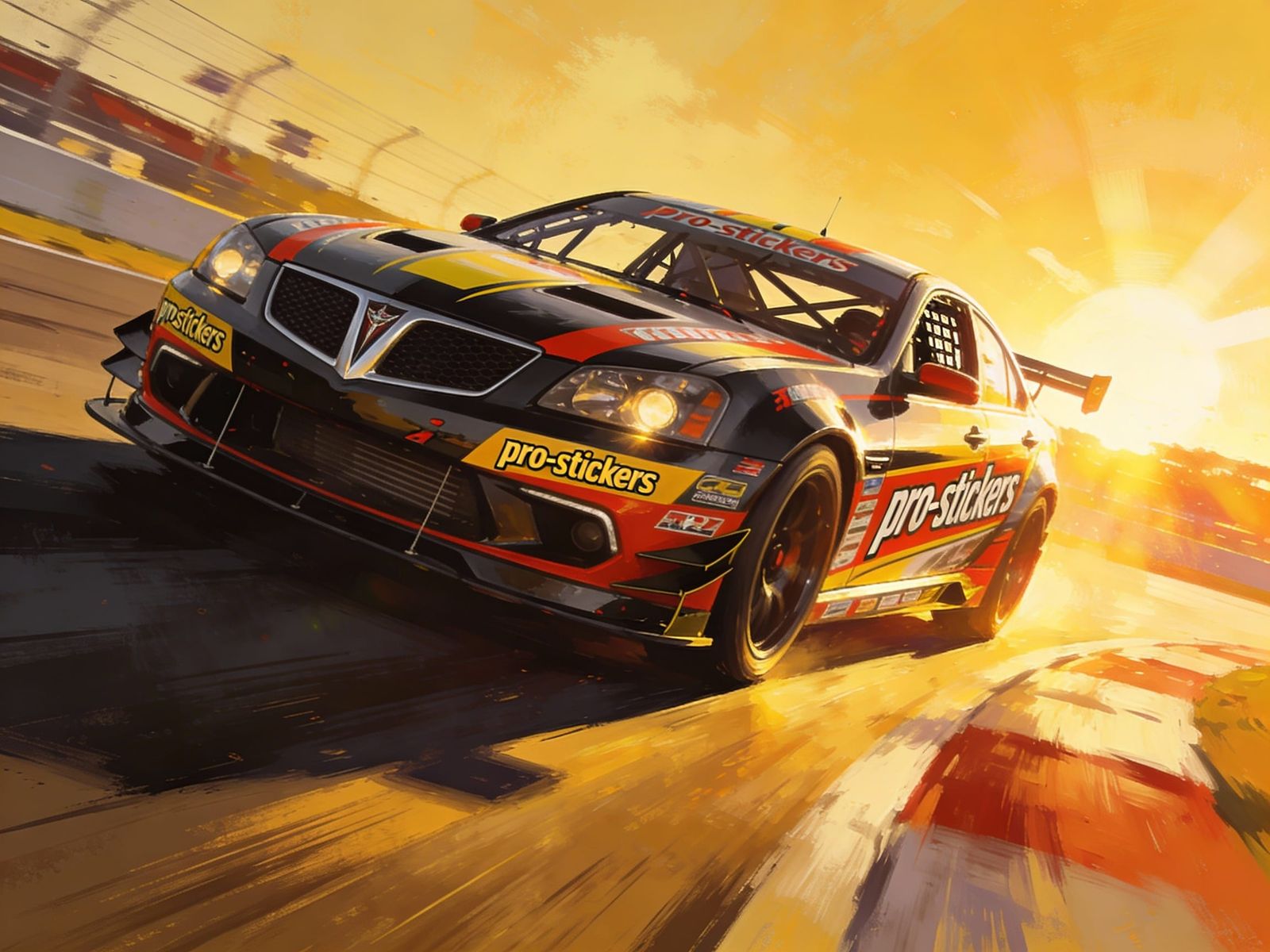 2009 Pontiac G8 GXP Firehawk Race Car in Motion