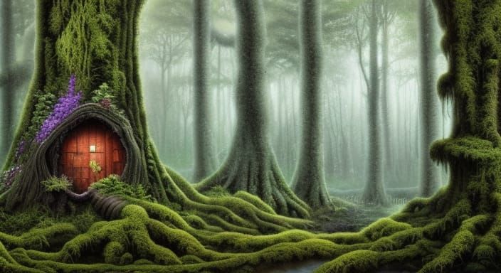 Enchanted Forest Hideaway in Ethereal Fantasy Style