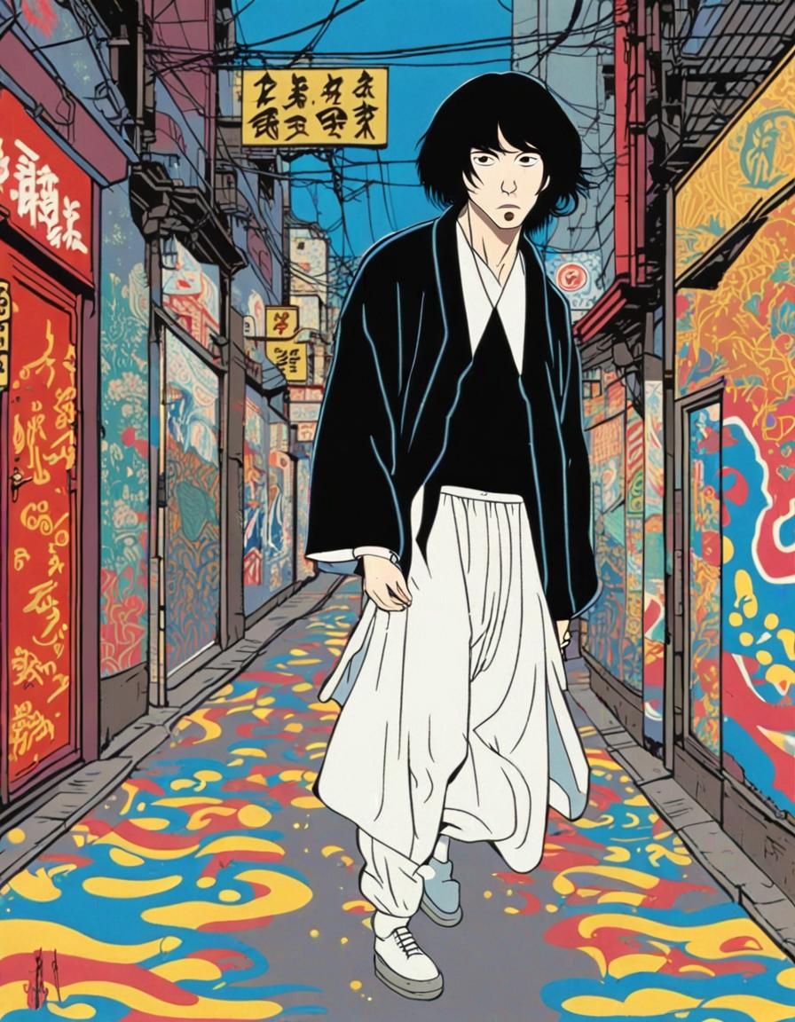 Ghostly Figure in Urban Surrealism Style