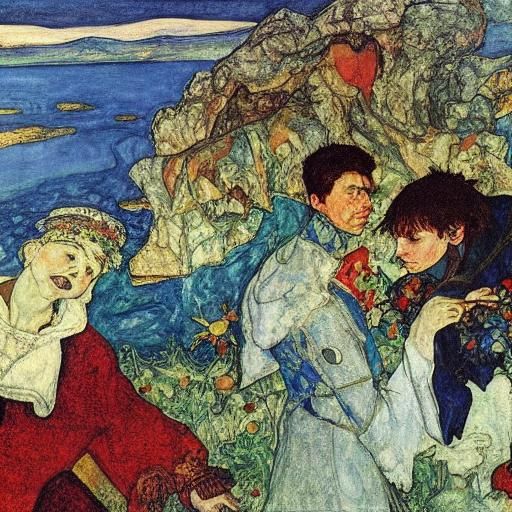 Vampires at the Sea: Inspired by Symbolism and Expressionism