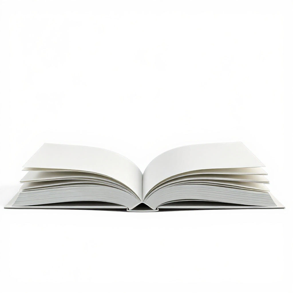 Minimalist White Open Book Illustration