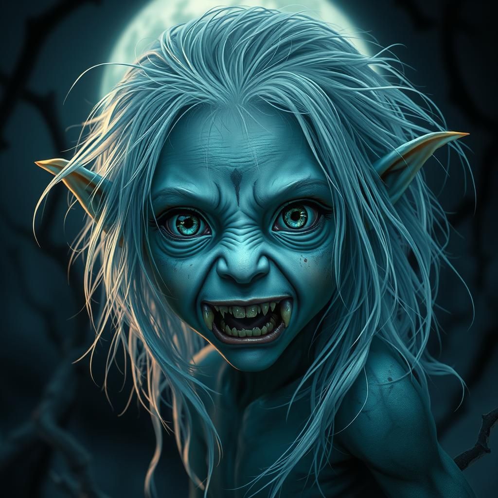 Ethereal Changeling Child in Dark Fantasy Style