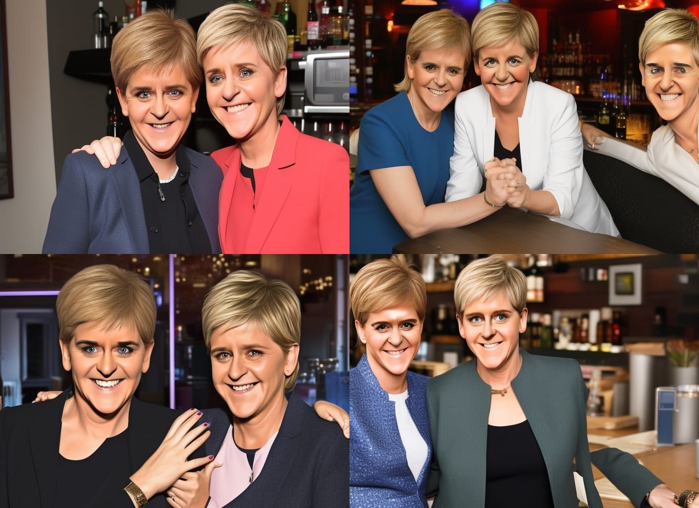 Romantic Embrace at a Lesbian Bar