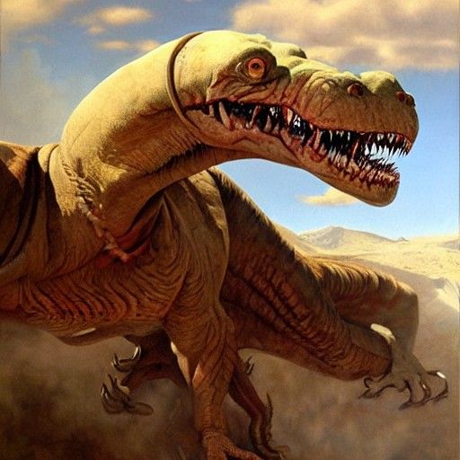 Tremors: Oil Painting Inspired by James Gurney