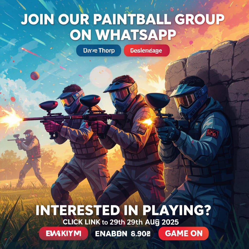 Paintball Action with Vibrant Colors and Dynamic Effects