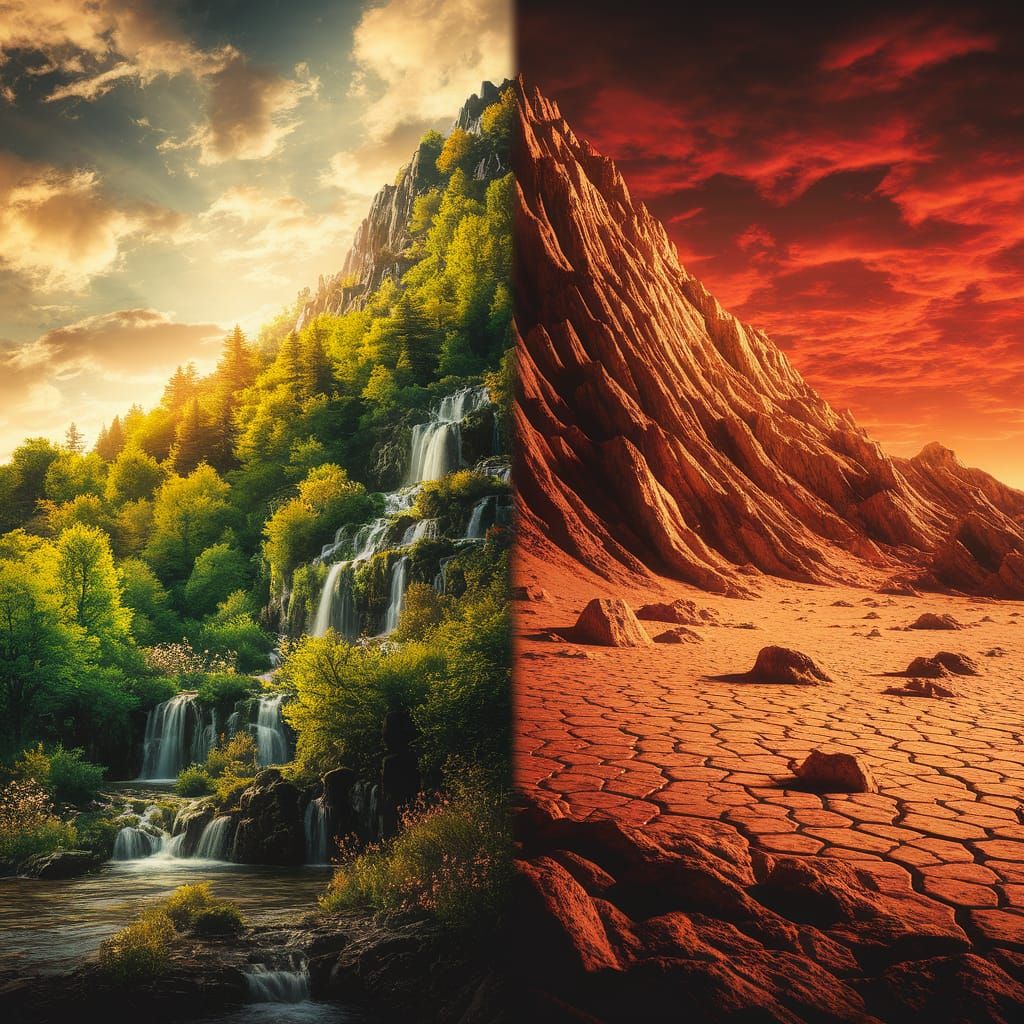 Contrasting Mountain: Climate Change Before and After