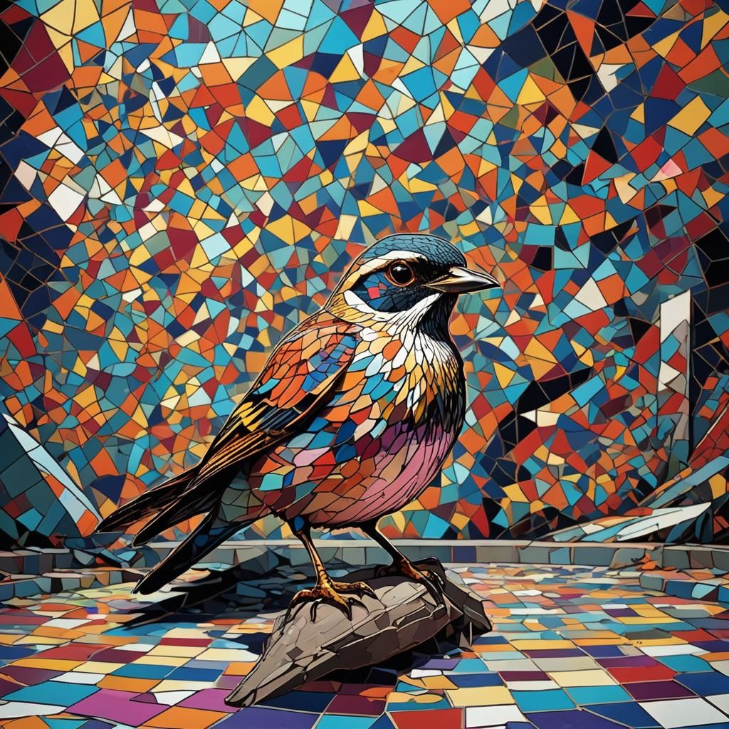 Pop Art Lark in Abandoned World